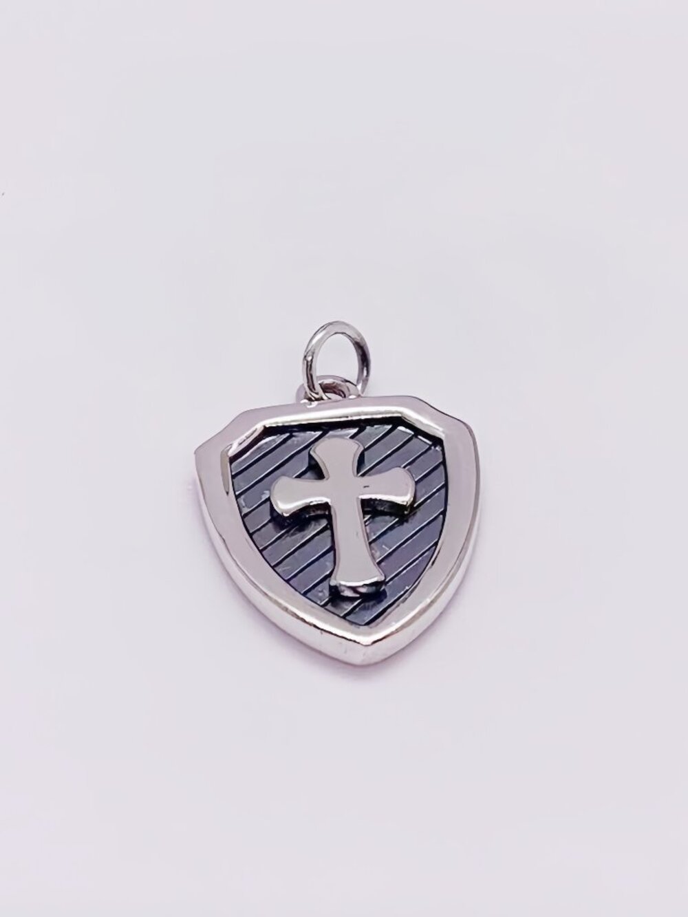 James Avery sterling silver Cross and Shield Charm